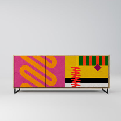 VIVID ART 3-dörrars skänk i ekeffekt