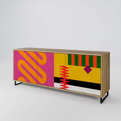 VIVID ART 3-dörrars skänk i ekeffekt
