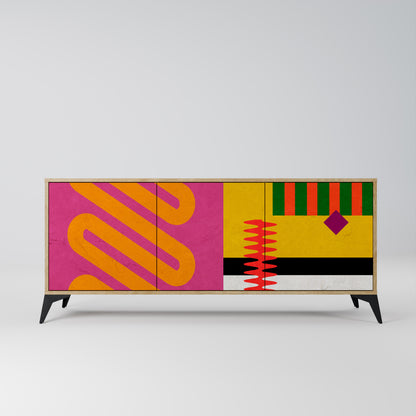 VIVID ART 3-dörrars skänk i ekeffekt
