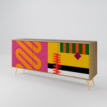 VIVID ART 3-dörrars skänk i ekeffekt
