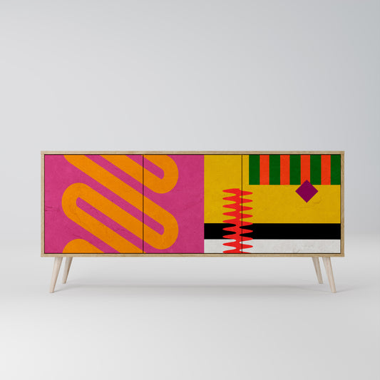 VIVID ART 3-dörrars skänk i ekeffekt