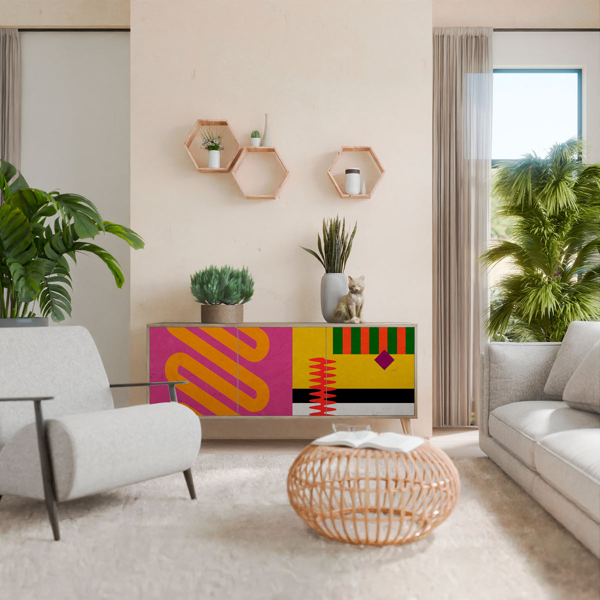 VIVID ART Skänk med tre dörrar