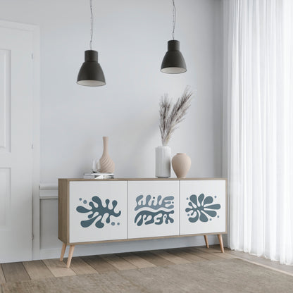 WONDERLAND VEGETATION 3-Door Sideboard in Oak Effect