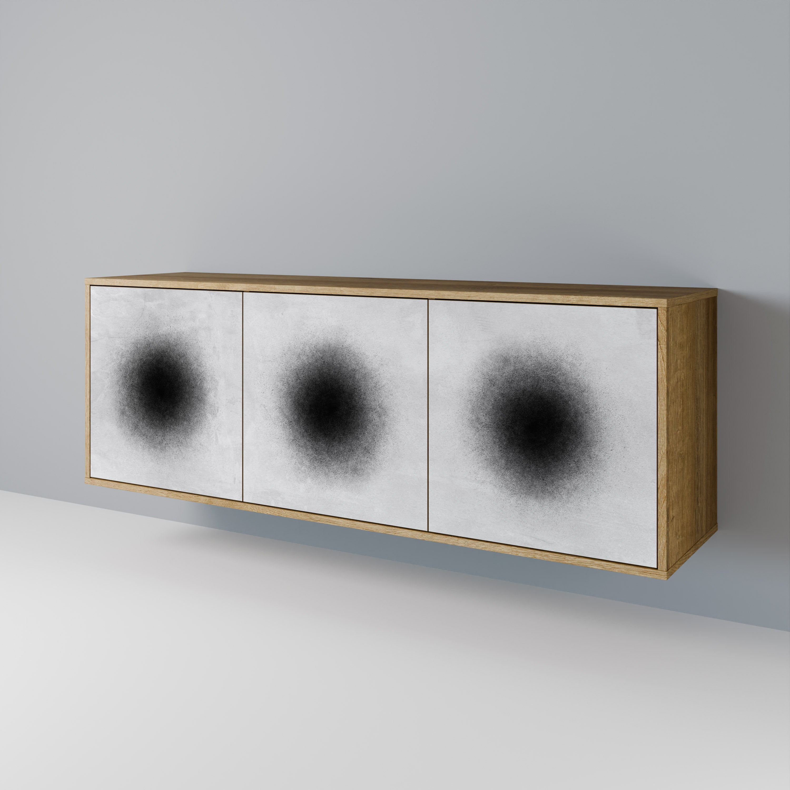 BLACK HOLE Skänk med tre dörrar