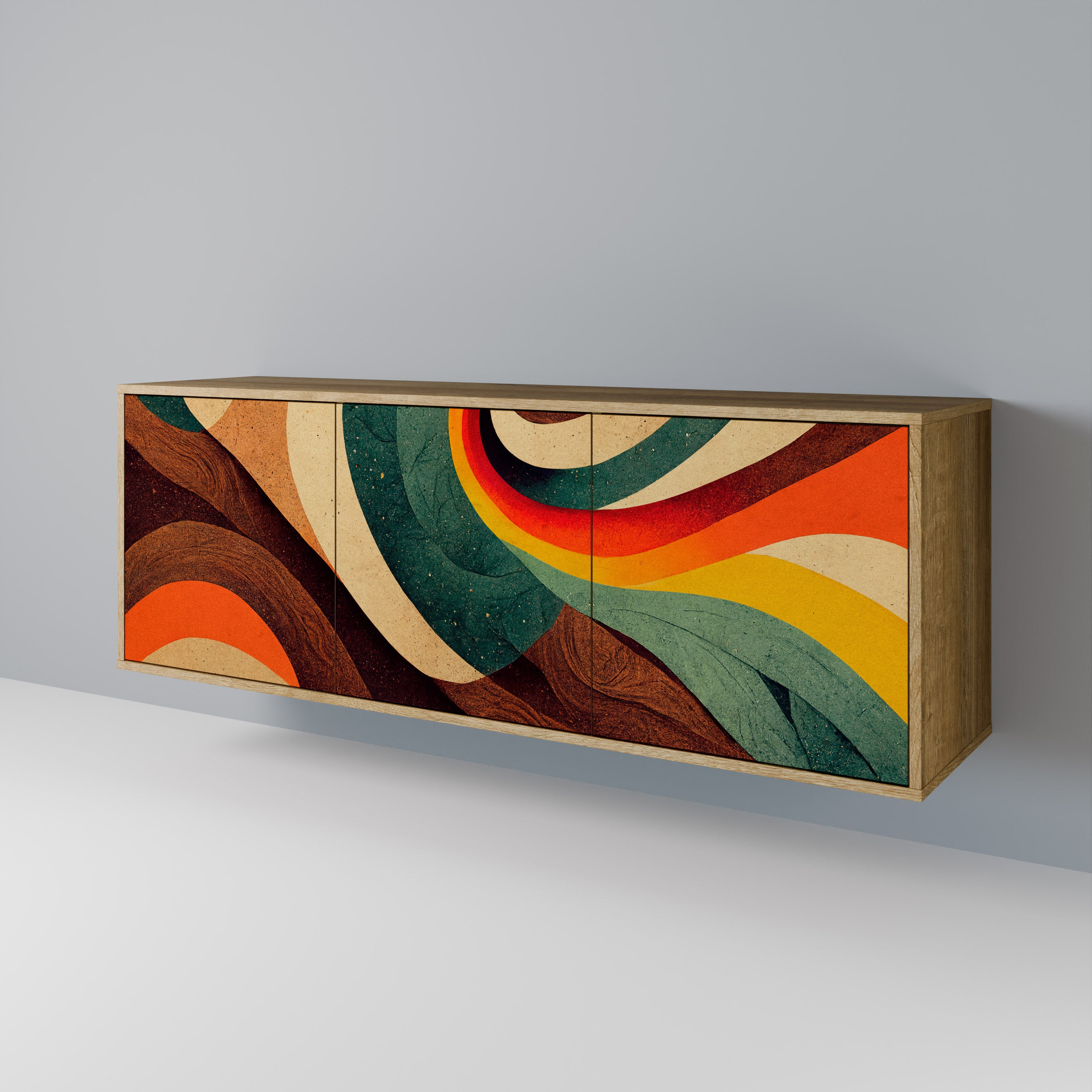 COLORFUL STRANDS 3-Door Sideboard