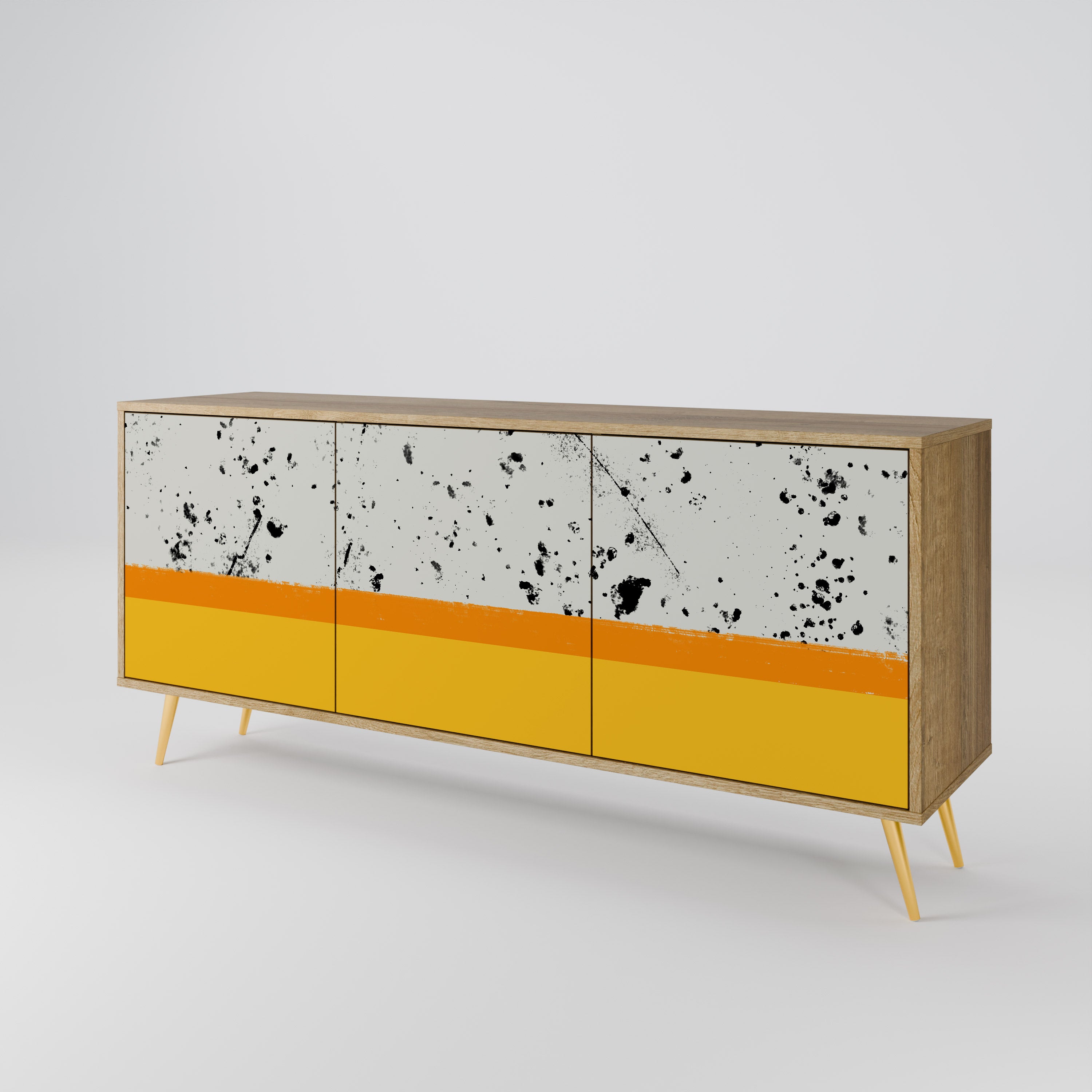 DYED BY ORANGE 3-Door Sideboard