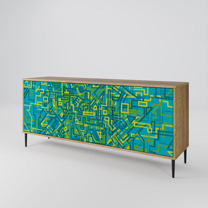 NOSTALGIC MEMORIES 3-Door Sideboard in Oak Effect