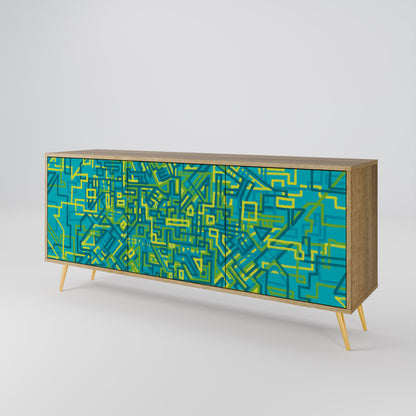 NOSTALGIC MEMORIES 3-Door Sideboard in Oak Effect