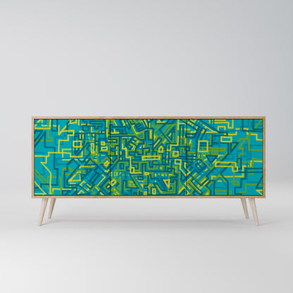 NOSTALGIC MEMORIES 3-Door Sideboard in Oak Effect