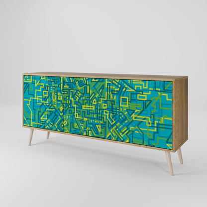 NOSTALGIC MEMORIES 3-Door Sideboard in Oak Effect