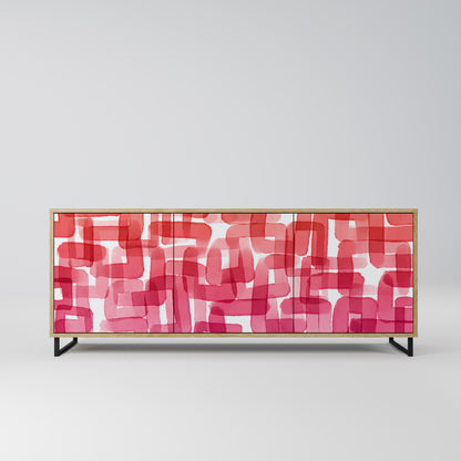 KALEIDOSCOPIC CUBISM 3-Door Sideboard in Oak Effect