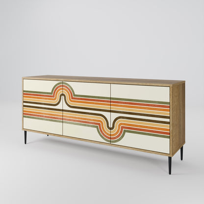EXCEPTIONAL STREAM 3-Door Sideboard in Oak Effect