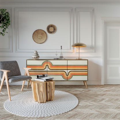 EXCEPTIONAL STREAM 3-Door Sideboard in Oak Effect