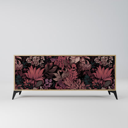 FLORAL WHISPER 3-Door Sideboard in Oak Effect