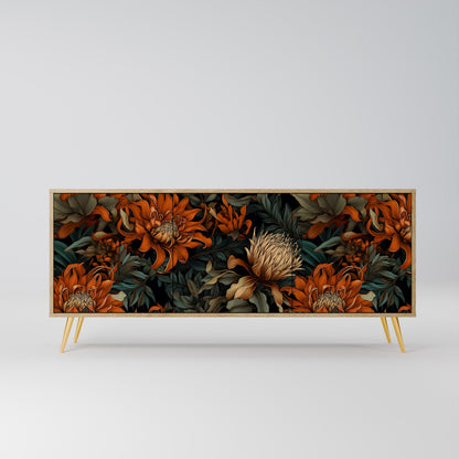 DAWN BLOOM 3-dörrars skänk i ekeffekt