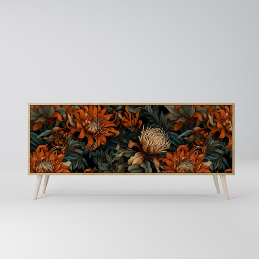 DAWN BLOOM 3-dörrars skänk i ekeffekt