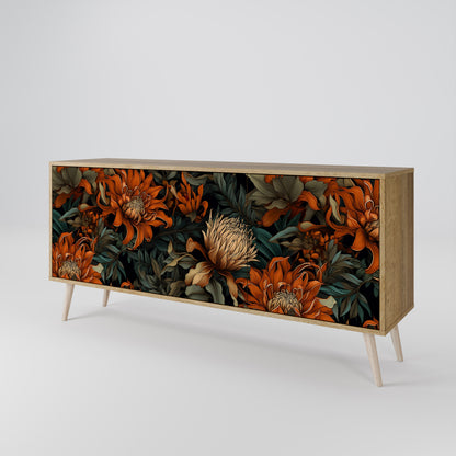 DAWN BLOOM 3-dörrars skänk i ekeffekt