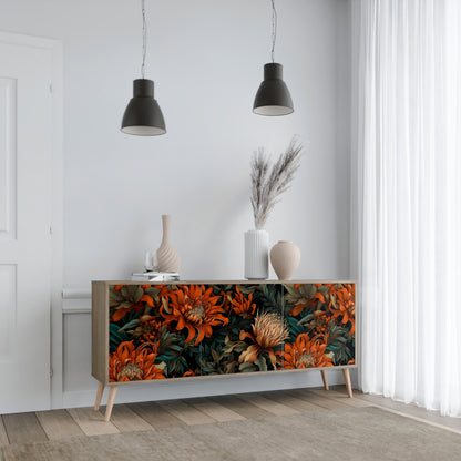 DAWN BLOOM 3-dörrars skänk i ekeffekt