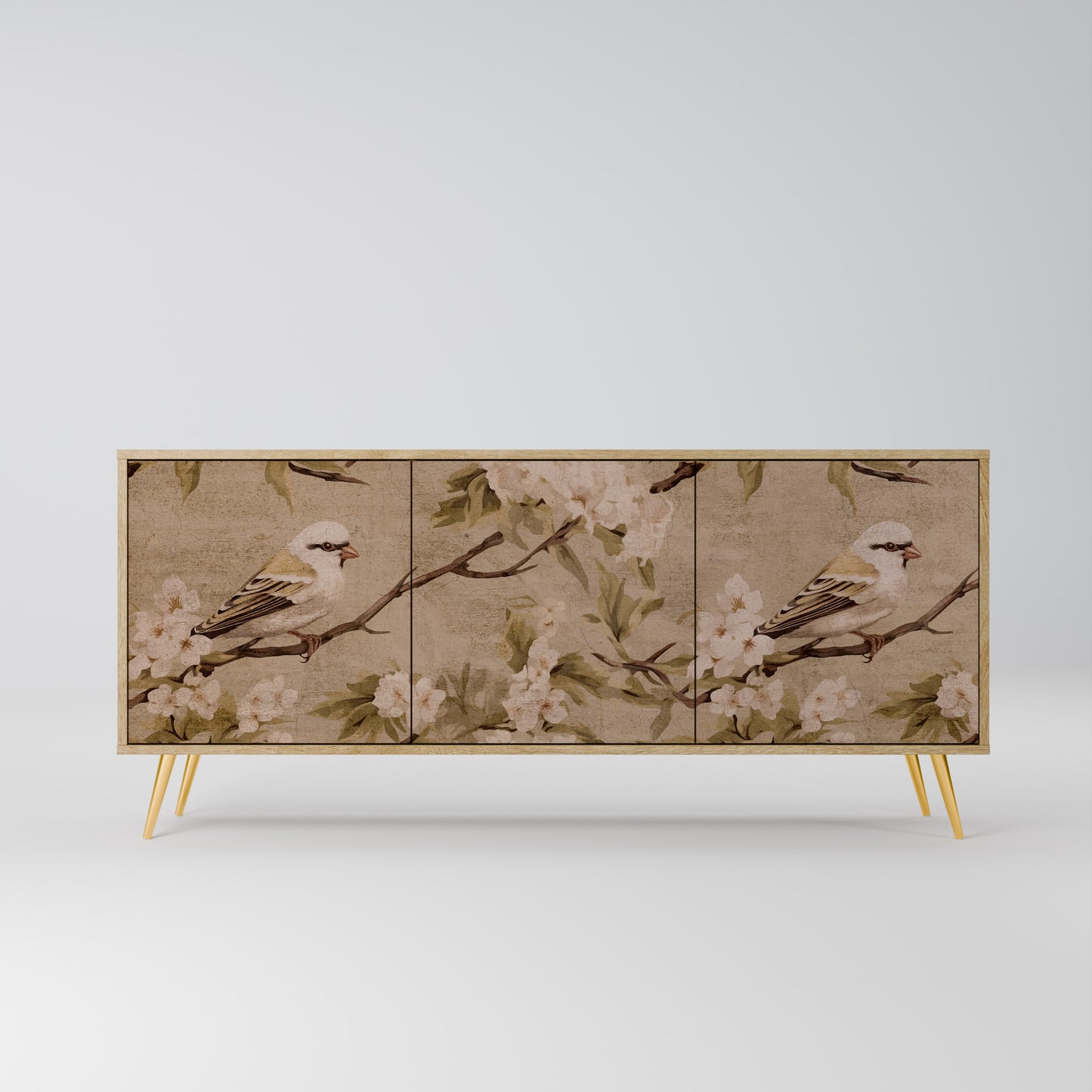 PETAL DISTINGUISH 3-Door Sideboard in Oak Effect
