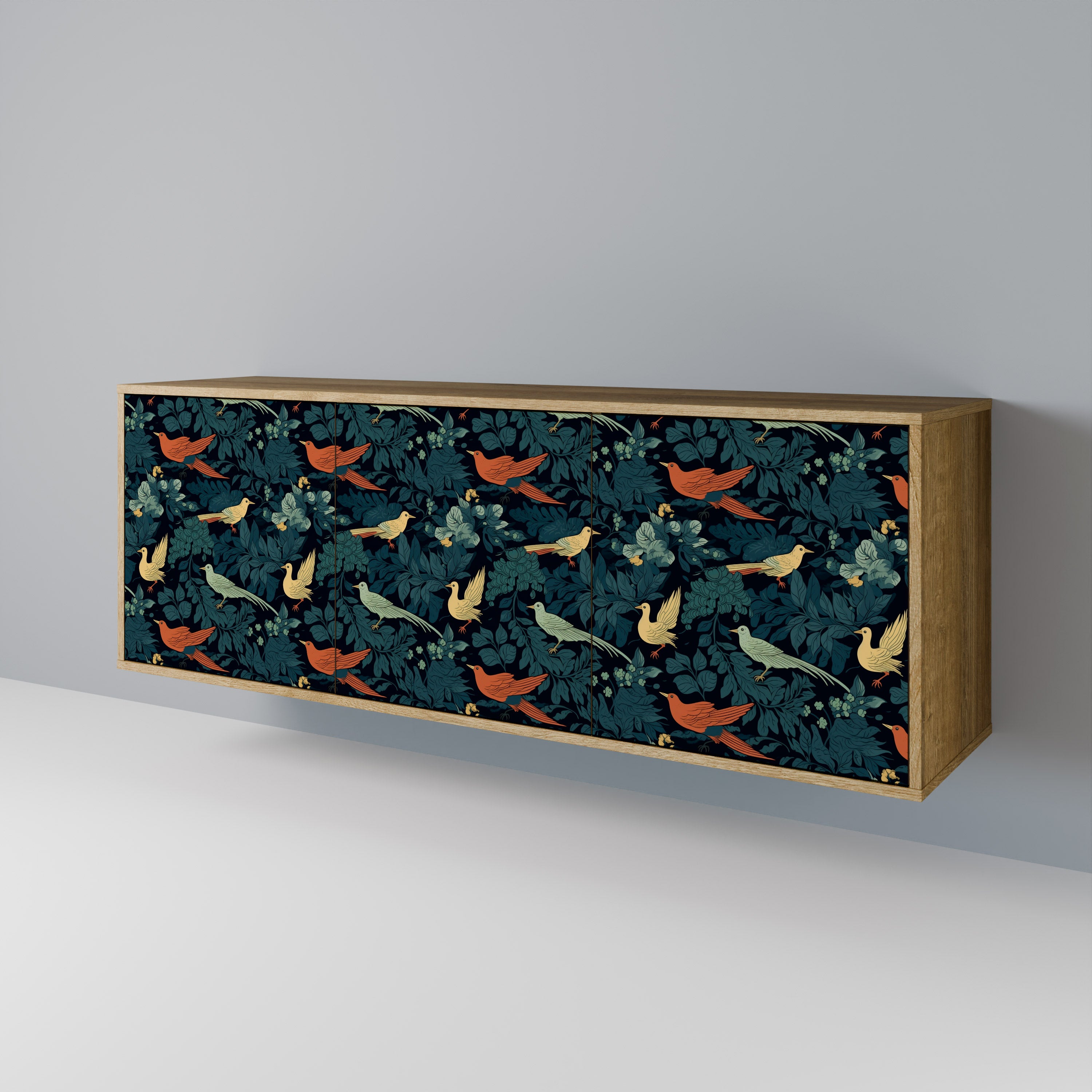 FOWL ORNAMENT Skänk med tre dörrar