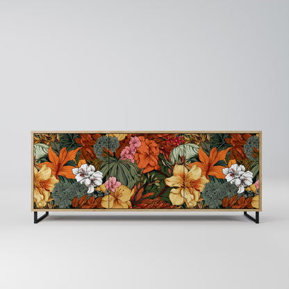 RADIANT FLORA 3-dörrars skänk i ekeffekt