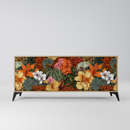 RADIANT FLORA 3-dörrars skänk i ekeffekt