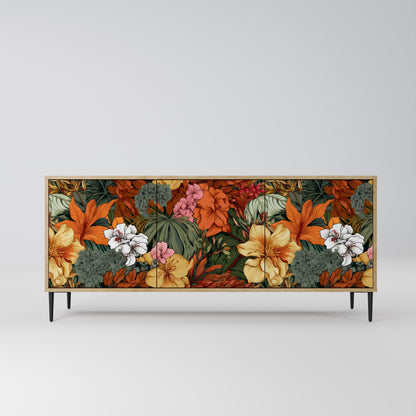 RADIANT FLORA 3-dörrars skänk i ekeffekt