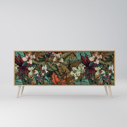 BOTANICAL EMERGENCE 3-dörrars skänk i ekeffekt