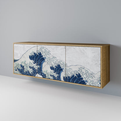 THE GREAT WAVE AT KANAGAWA Skänk med tre dörrar