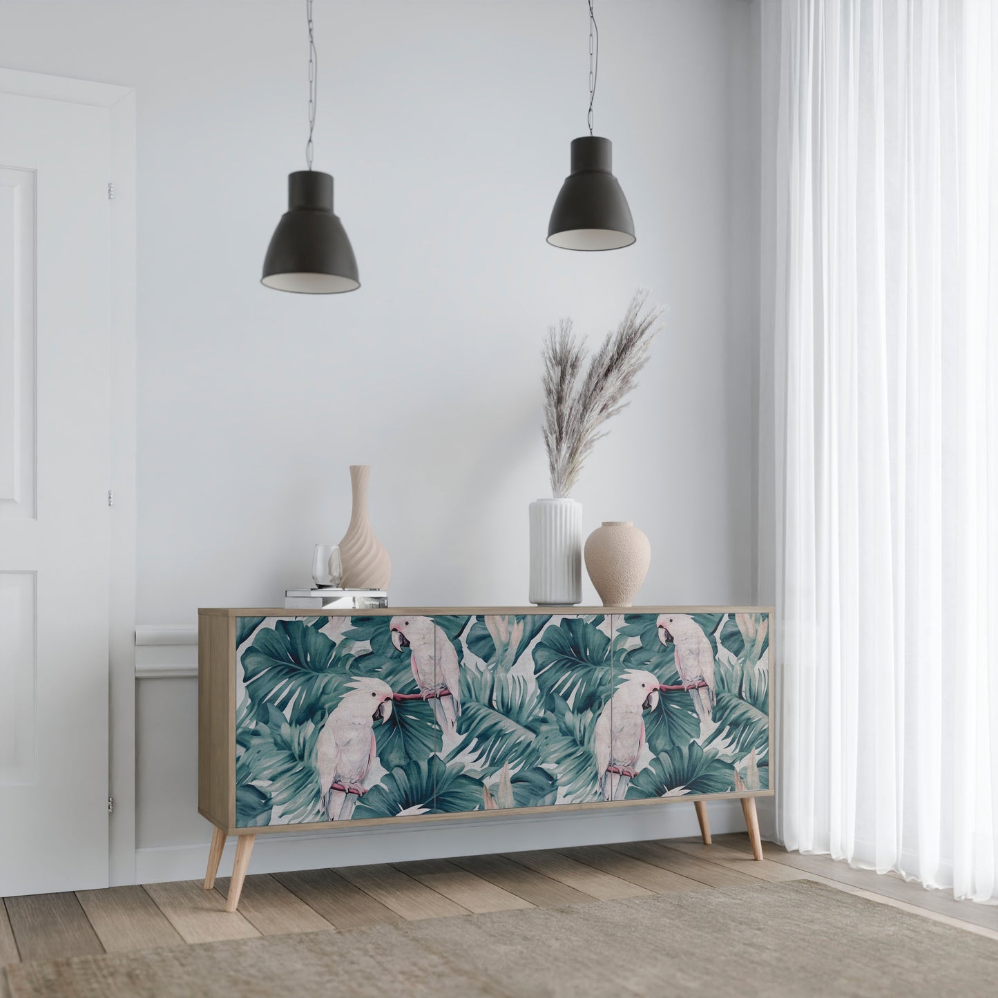 POPINJAY LOOK 3-dörrars skänk i ekeffekt