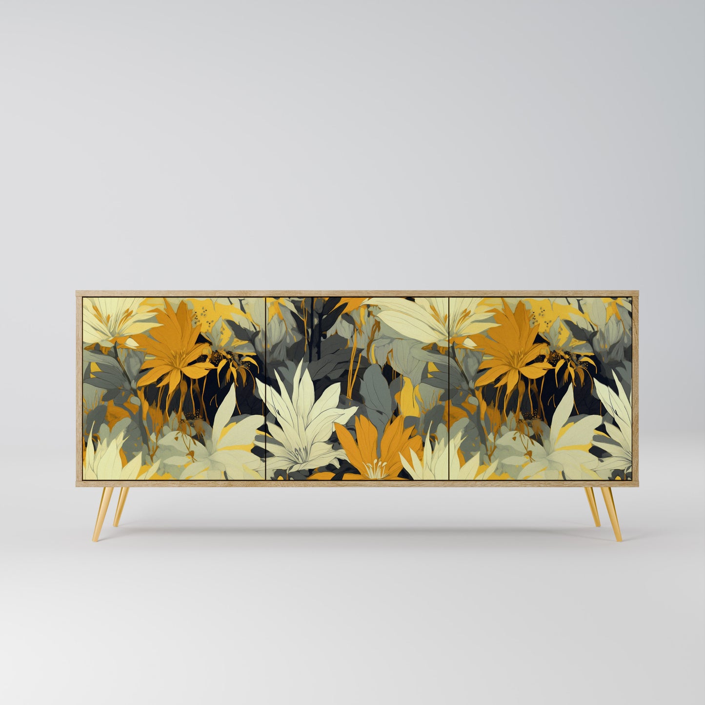 SUNKISSED LILY 3-Dörrars skänk i ekeffekt