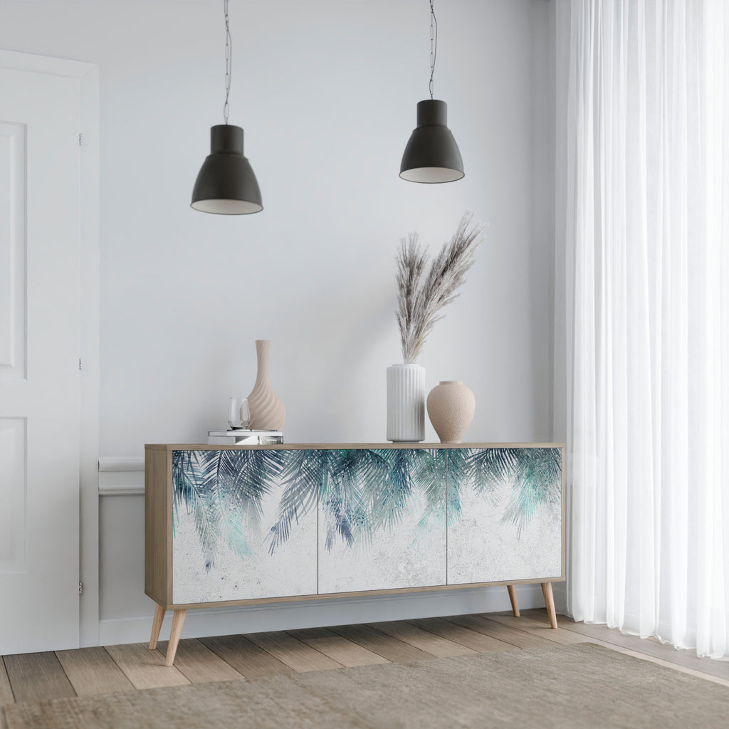 PALM VEIL 3-Door Sideboard in Oak Effect
