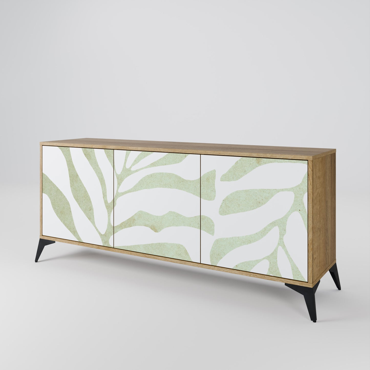 BOTANICAL SPARK 3-dörrars skänk i ekeffekt