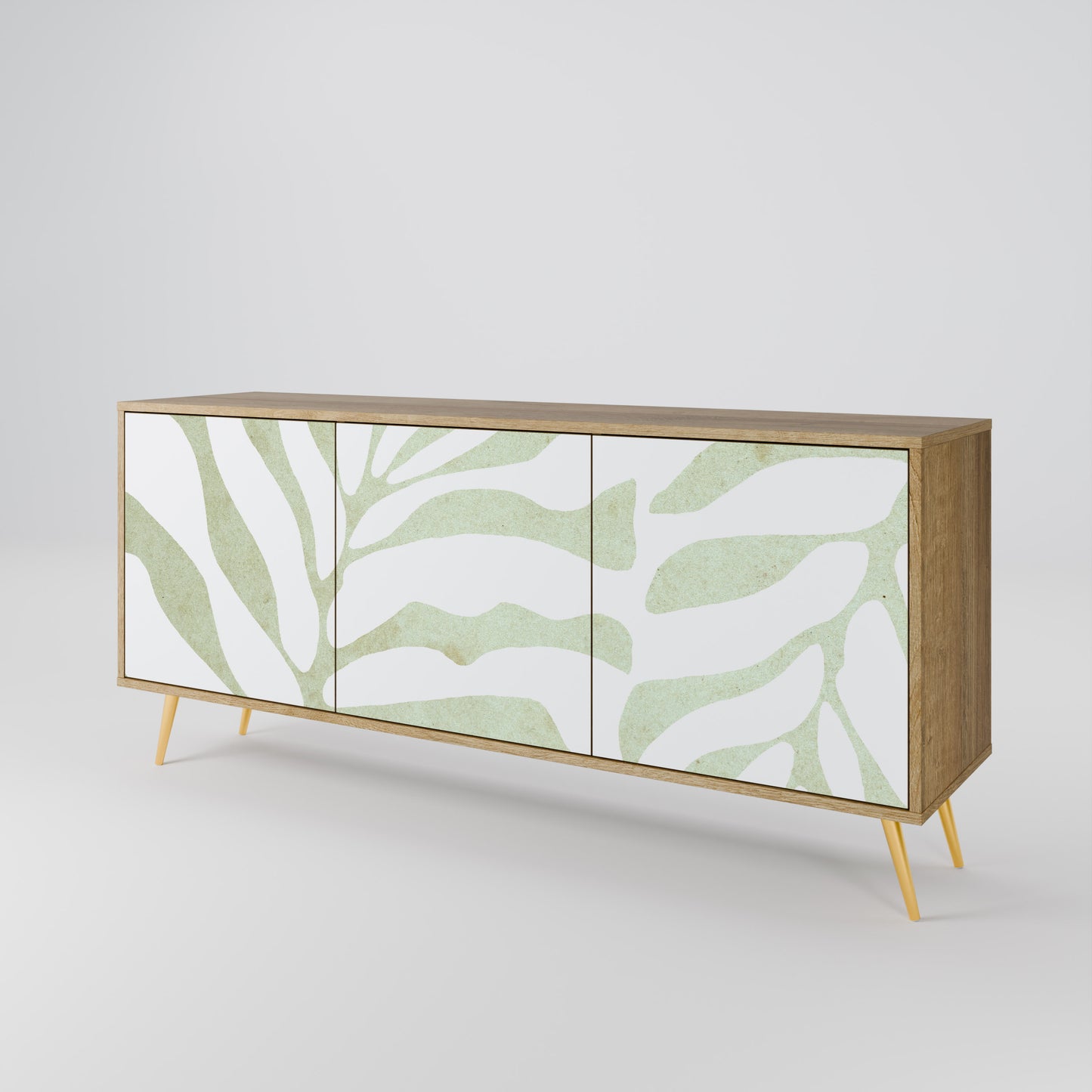 BOTANICAL SPARK 3-dörrars skänk i ekeffekt