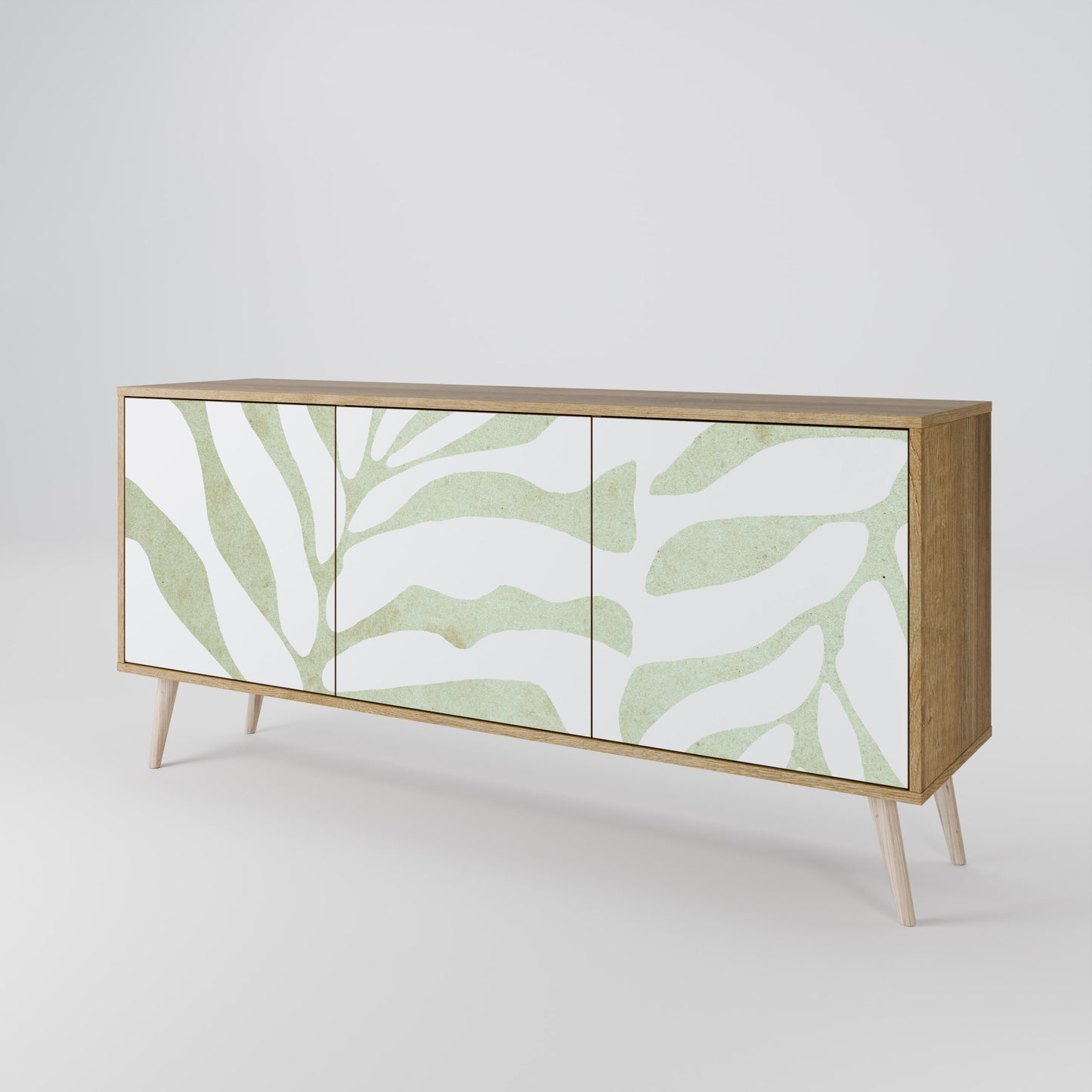 BOTANICAL SPARK 3-dörrars skänk i ekeffekt