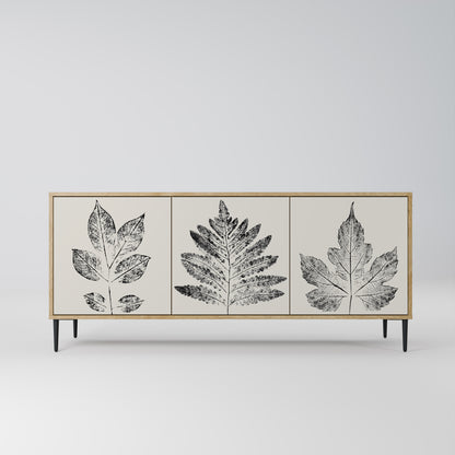 LEAFY STAMPS 3-Door Sideboard in Oak Effect