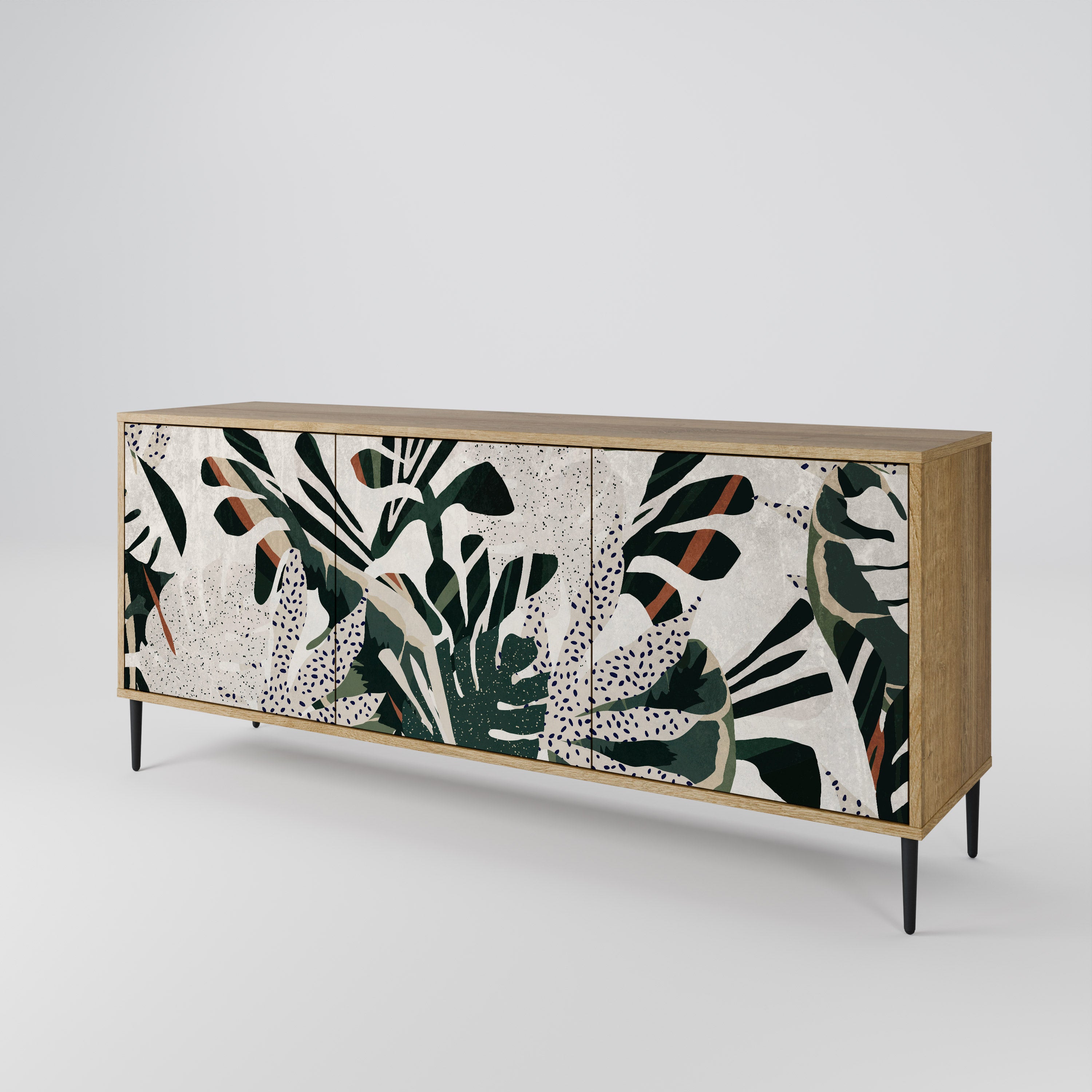 VERDURE FORMATION 3-Door Sideboard in Oak Effect