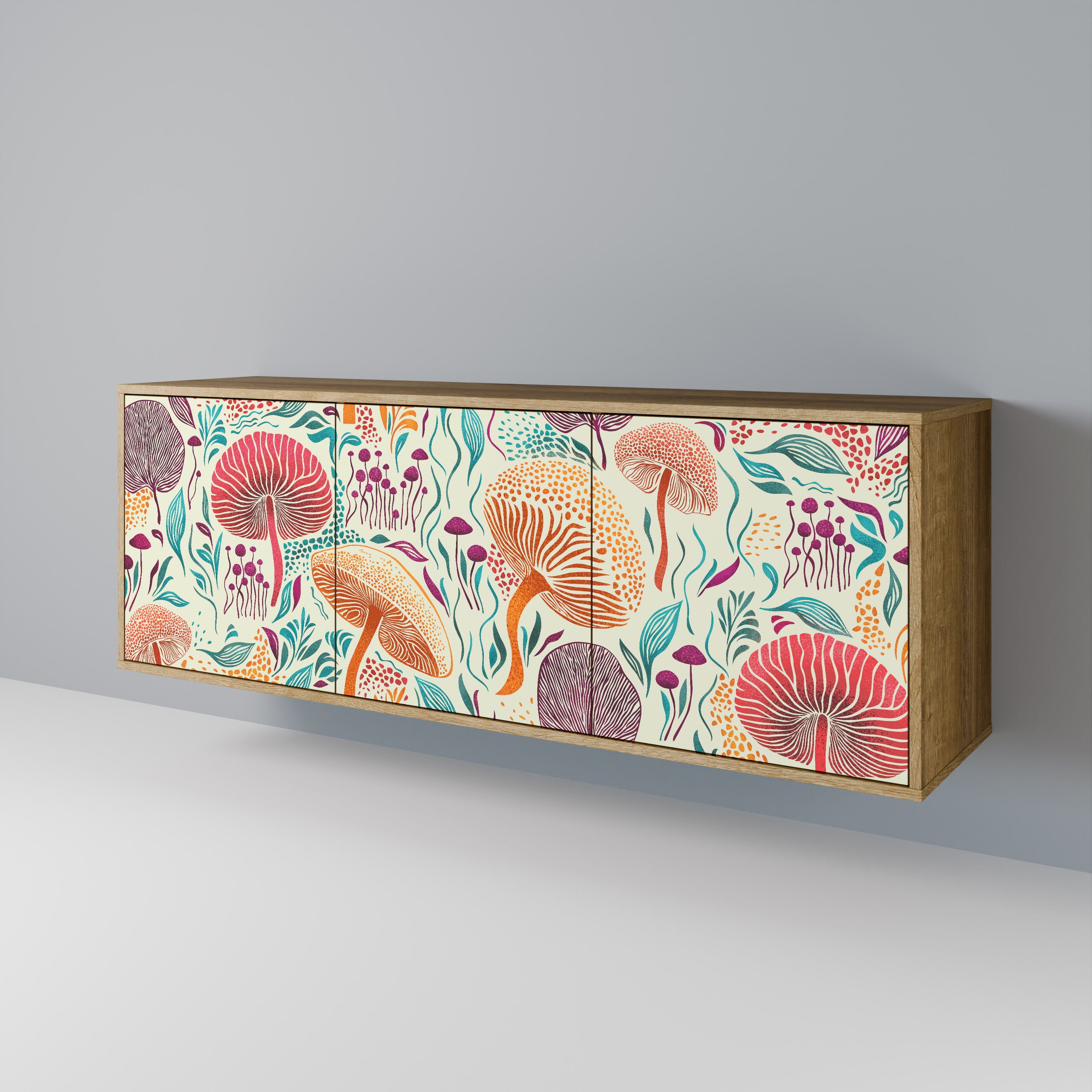 FUNGUS FANTASY Skänk med tre dörrar