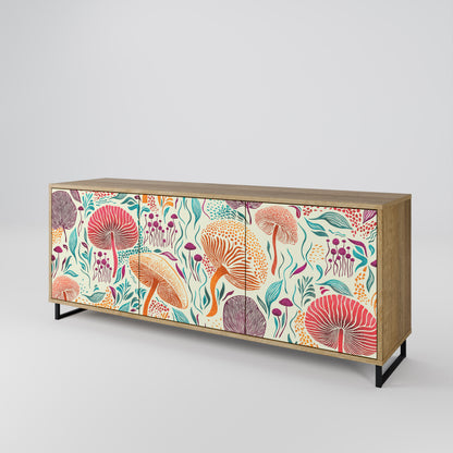 FUNGUS FANTASY 3-Door Sideboard in Oak Effect