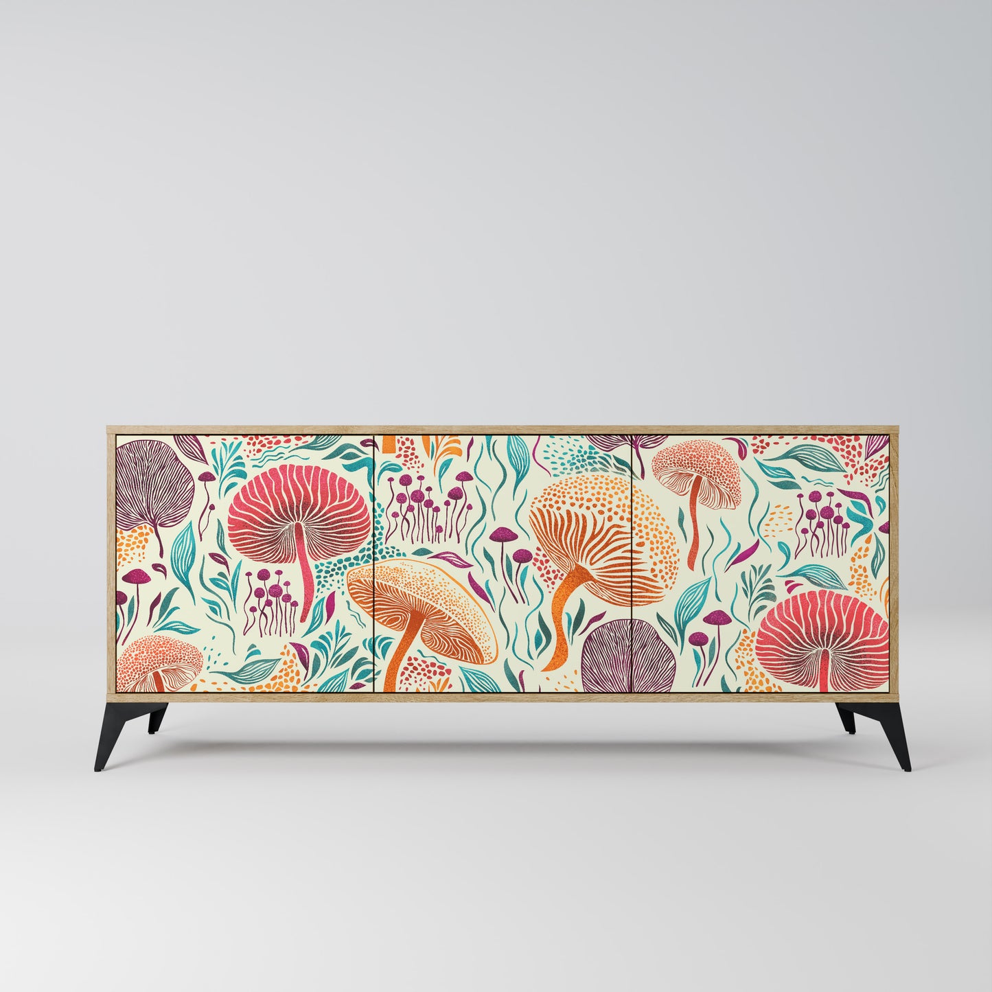FUNGUS FANTASY 3-Door Sideboard in Oak Effect