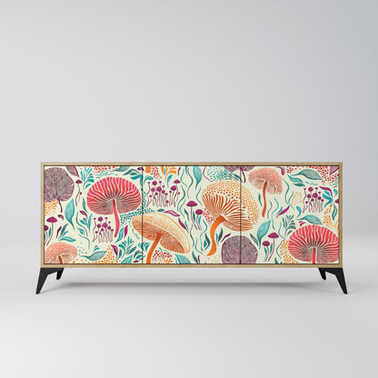 FUNGUS FANTASY 3-Door Sideboard in Oak Effect
