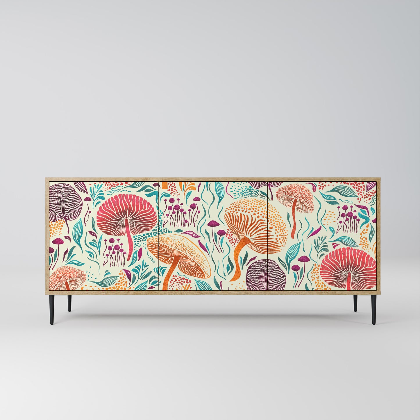 FUNGUS FANTASY 3-Door Sideboard in Oak Effect