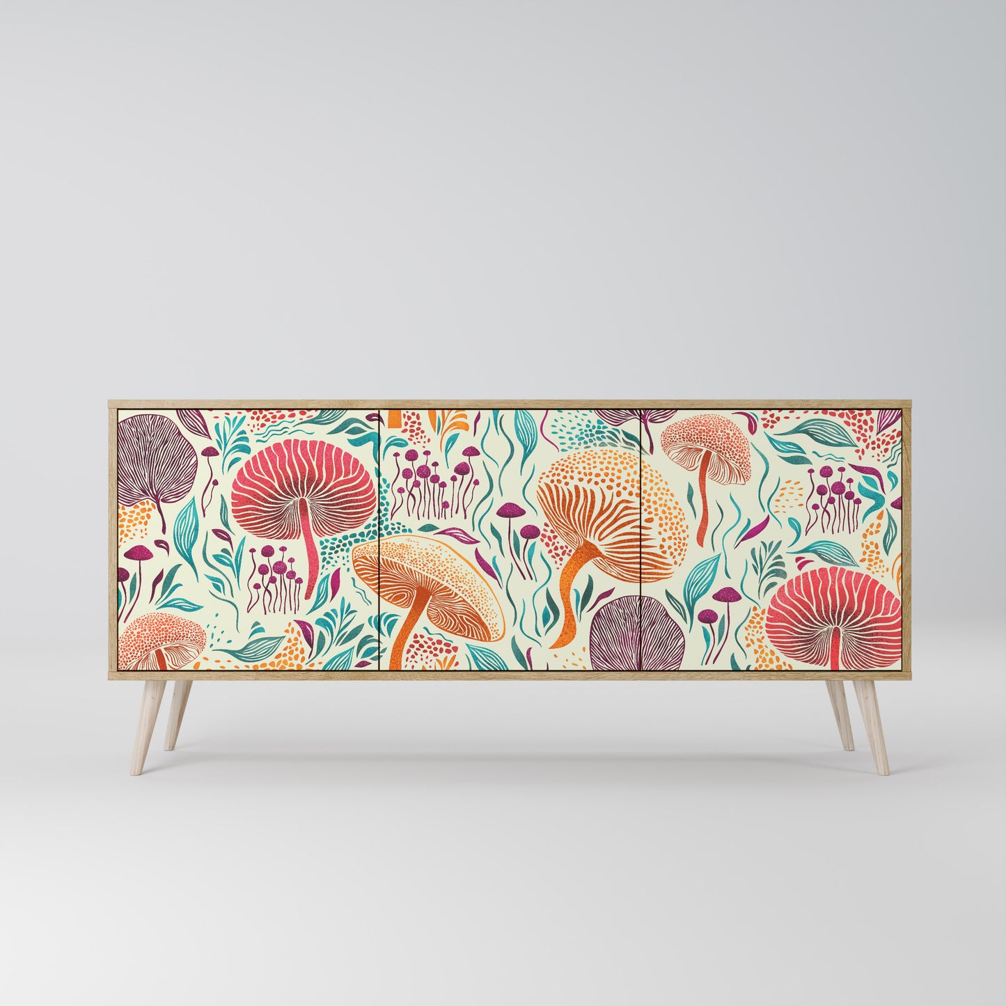 FUNGUS FANTASY 3-Door Sideboard in Oak Effect