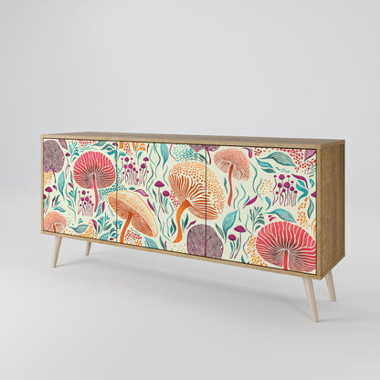 FUNGUS FANTASY 3-Door Sideboard in Oak Effect