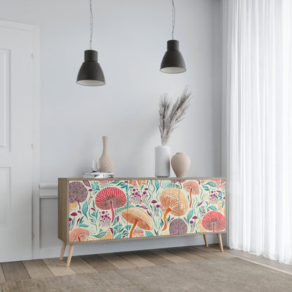 FUNGUS FANTASY 3-Door Sideboard in Oak Effect