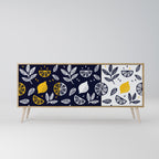 CITRUS BLACK AND WHITE 3-Door Sideboard
