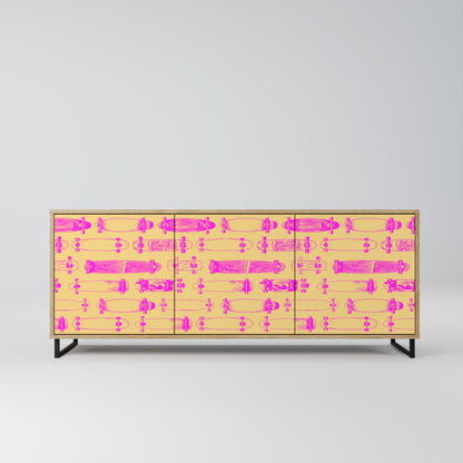SKATEBOARD ARTISTRY 3-Door Sideboard in Oak Effect