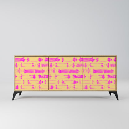 SKATEBOARD ARTISTRY 3-Door Sideboard in Oak Effect