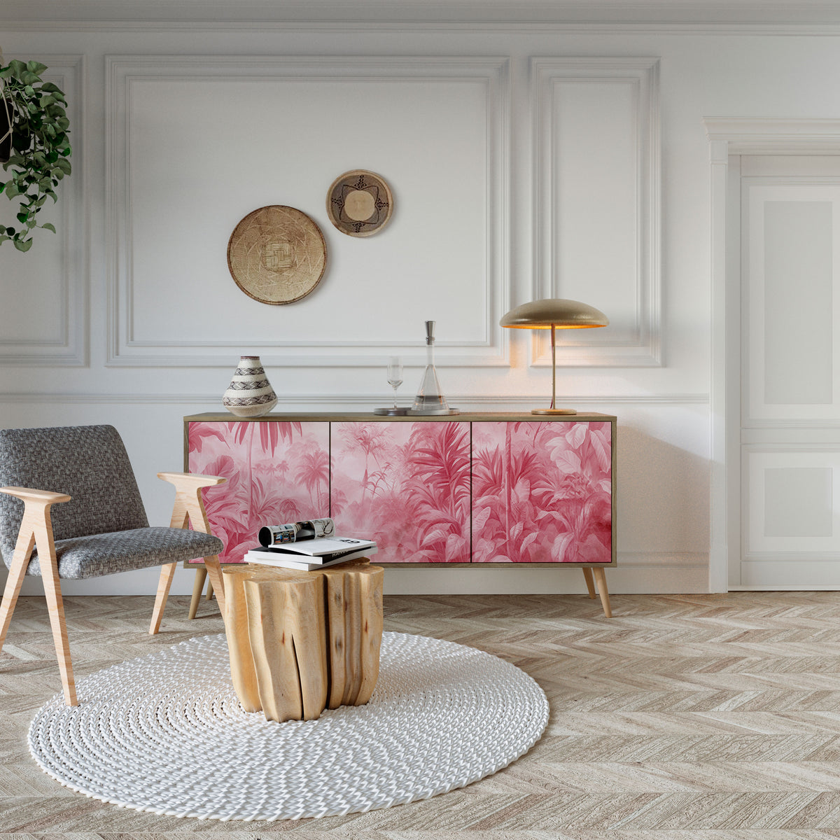 SWEET TROPICS Skänk med tre dörrar
