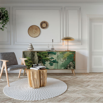 VERDURE ABYSS 3-Door Sideboard in Oak Effect